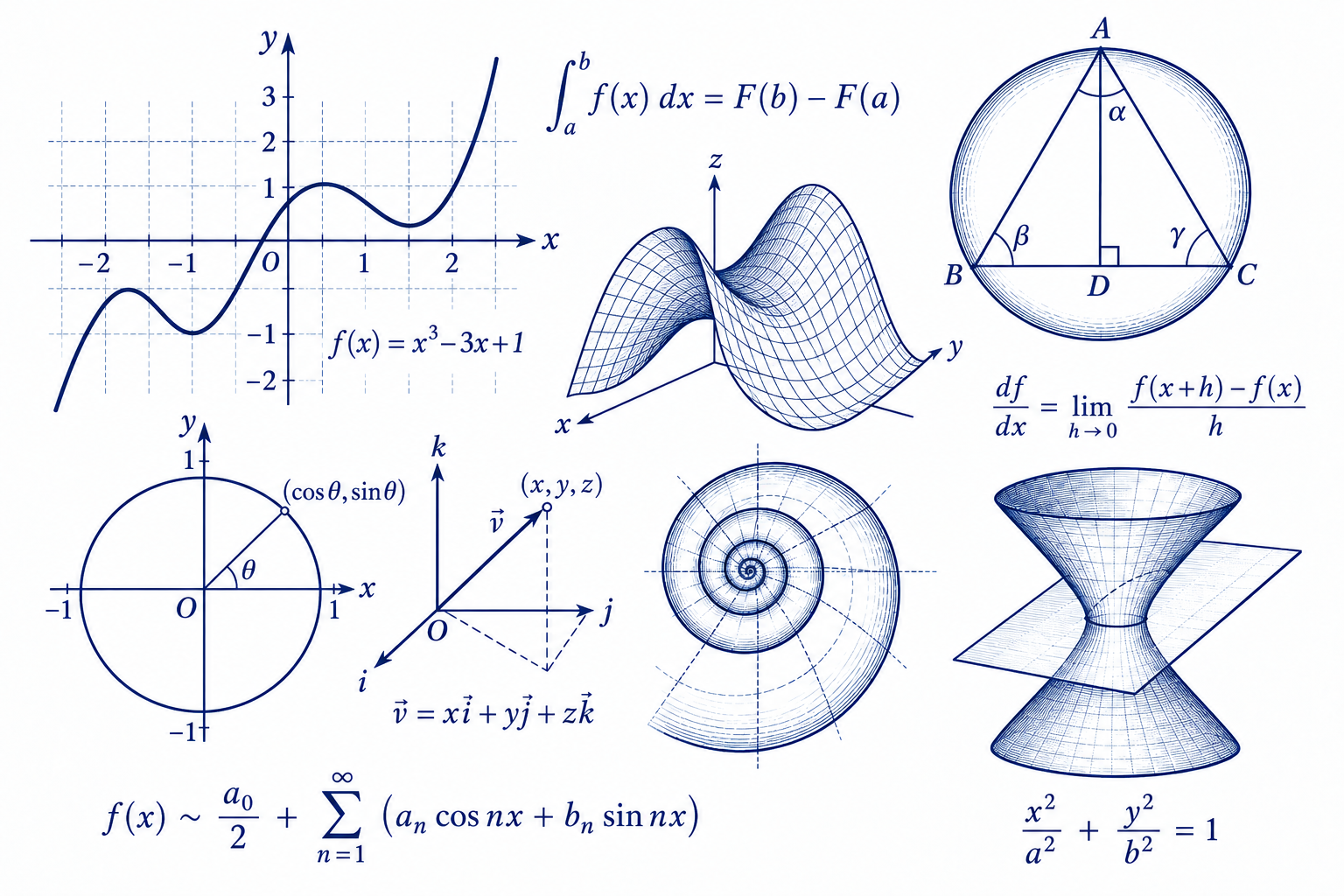 College mathematics illustration