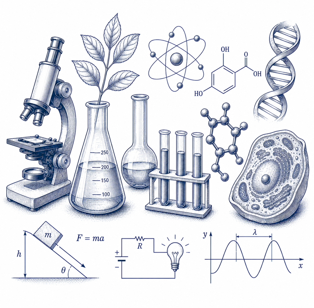 High school science tutoring in biology, chemistry and physics